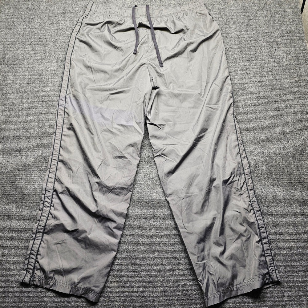 Rawlings Mens XL Gray Mesh Lined Windbreaker Track Pants Zipper Leg Warm Up